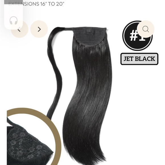 24" Remy Real Human Hair Pony Tail - Picture 2 of 12